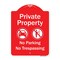 Signmission Private Property No Parking Or Trespassing W/ s Heavy-Gauge Aluminum Sign, 24" x 18", RW-1824-9916 A-DES-RW-1824-9916 - alternate 1